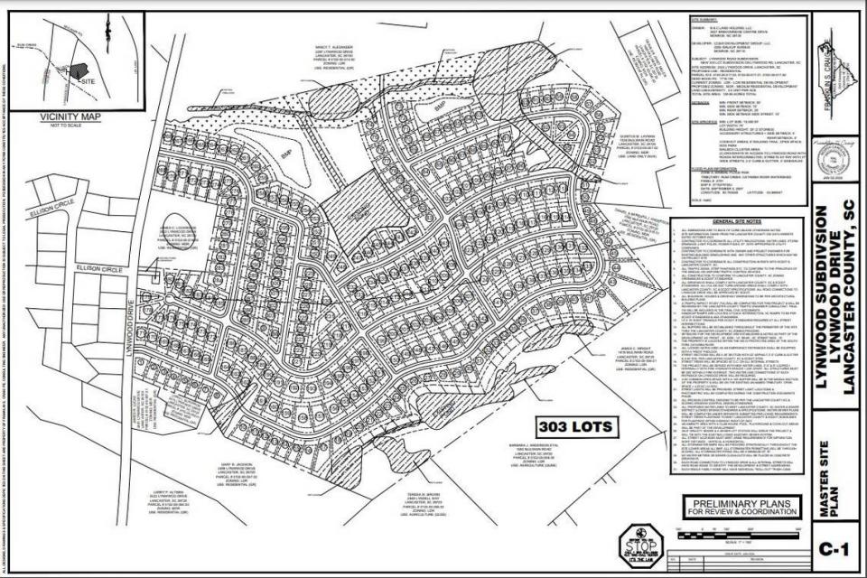 The Lynwood subdivision could add more than 300 homes in Lancaster County, south of the Indian Land panhandle.