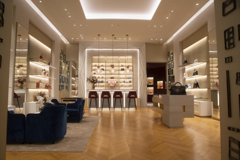 Inside Delvaux’s Dubai boutique. - Credit: Courtesy of Delvaux