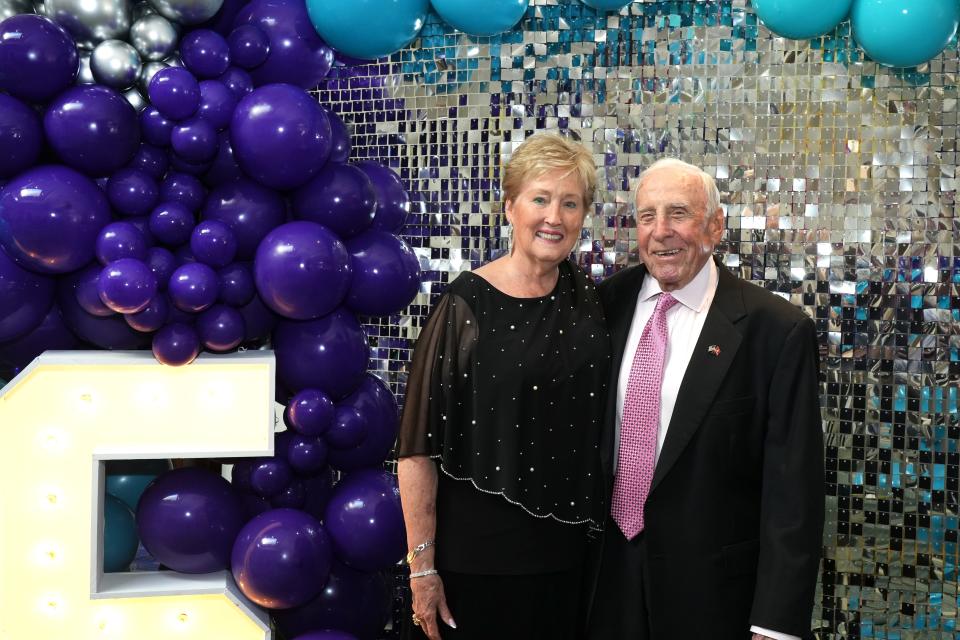 ACT for MS board president Anne Pope poses with husband Bill at ACT for MS' 25th anniversary gala on April 6, 2024.