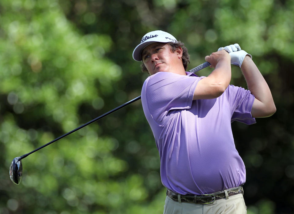PALM HARBOR, FL - MARCH 16: Jason Dufner plays a shot on the 9th hole during the second round of the Transitions Championship at Innisbrook Resort and Golf Club on March 16, 2012 in Palm Harbor, Florida. (Photo by Sam Greenwood/Getty Images)