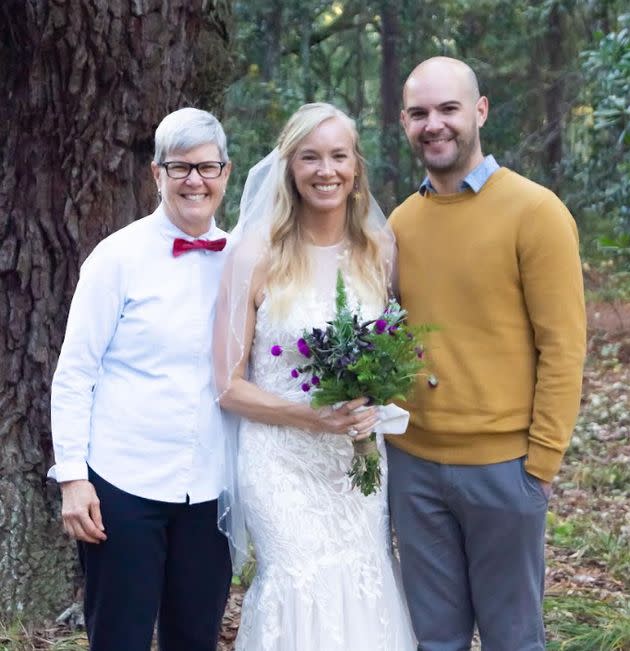 The author with her mom and brother. 