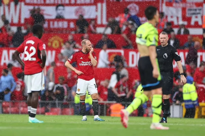 A dejected Christian Eriksen of Manchester United at ful time