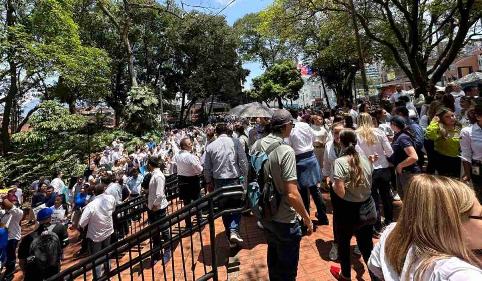 Avanzan manifestaciones de trabajadores del GEA contra Gilinski. Imagen: Twitter.