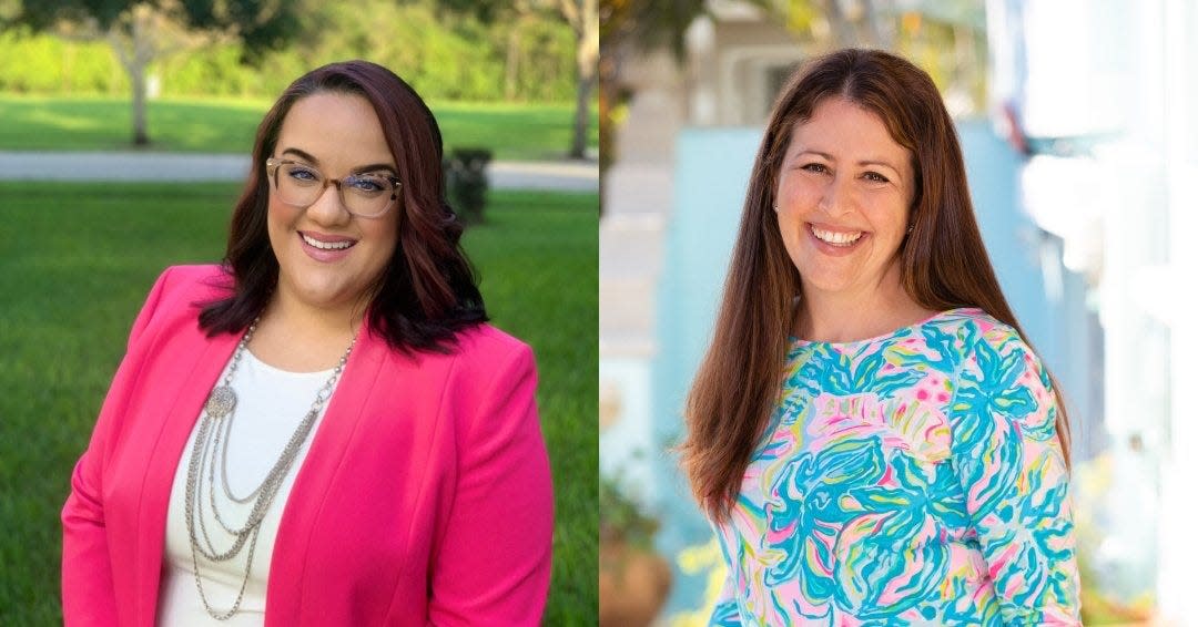 School Board candidates running to represent District 4 (Coastal West Palm Beach and eastern Delray Beach), from left: Angelique Contreras and incumbent Erica Whitfield.