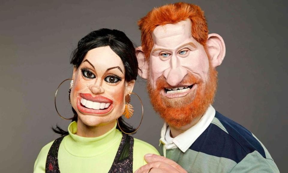 Puppets of Meghan, Duchess of Sussex and Prince Harry in Spitting Image.