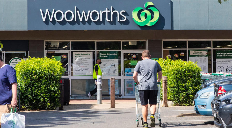 Woolworths store front.