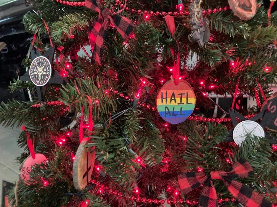 The Satanic Temple of Wisconsin joined this year's Festival of Trees at the National Railroad Museum in Ashwaubenon.