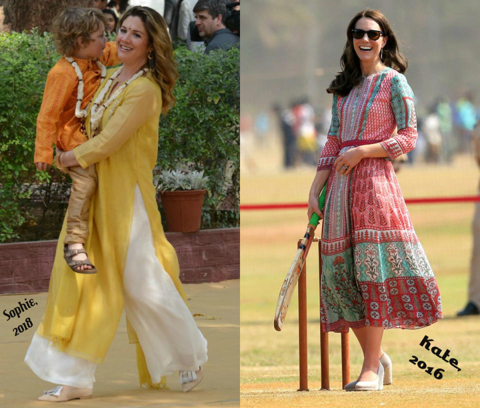 Sophie Trudeau macht es Kate Middleton nach und trägt während der Indienreise ein Outfit von Anita Dongre