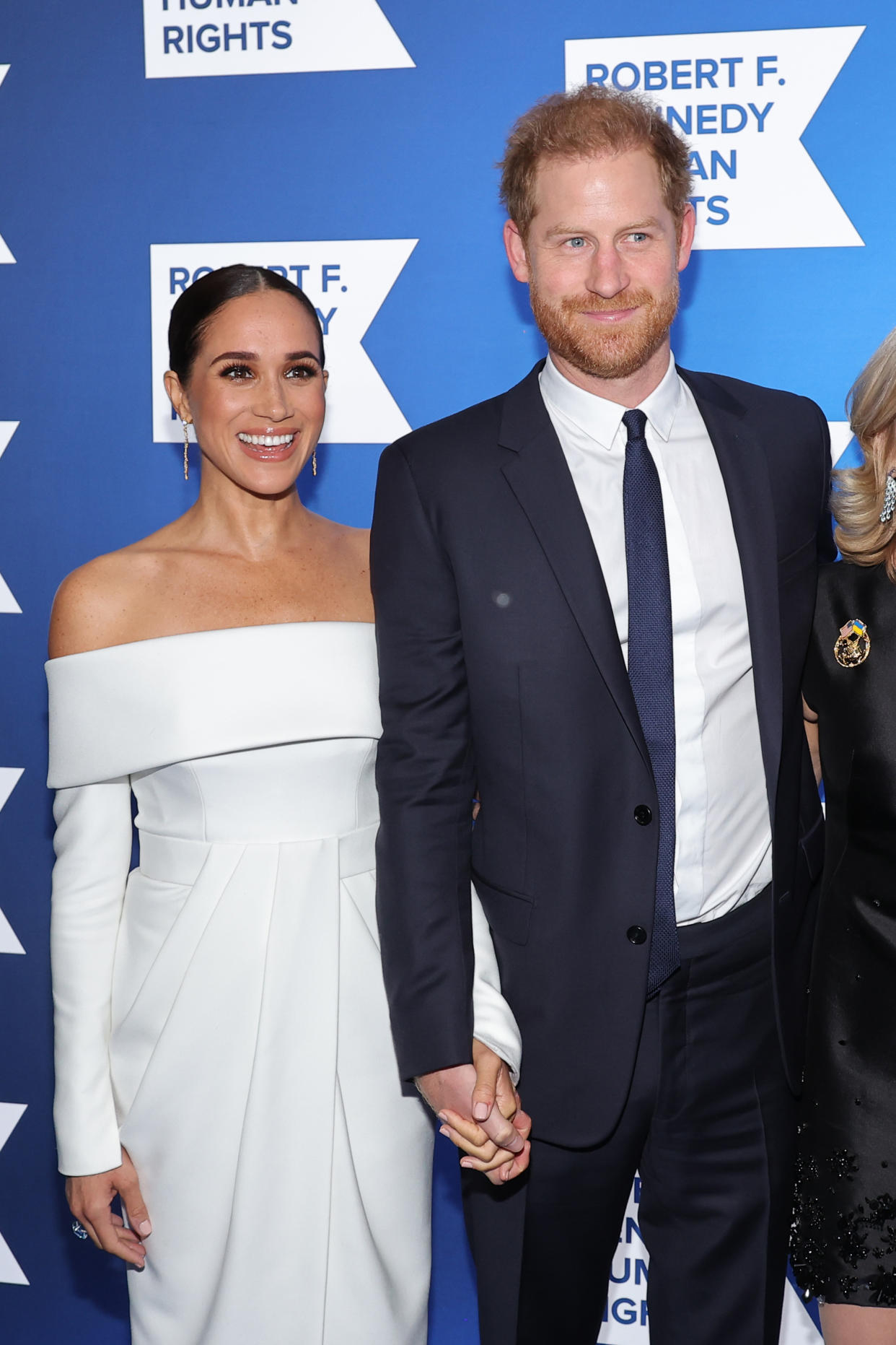 The Duke and Duchess of Sussex at the 2022 Robert F. Kennedy Human Rights Ripple of Hope Gala in December 2022. (Getty Images)
