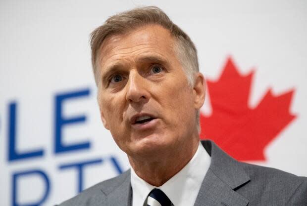 Maxime Bernier was arrested in Manitoba Friday, accused of violating public health orders. He was released on bail later that day, the People's Party of Canada says. (Adrian Wyld / Canadian Press - image credit)