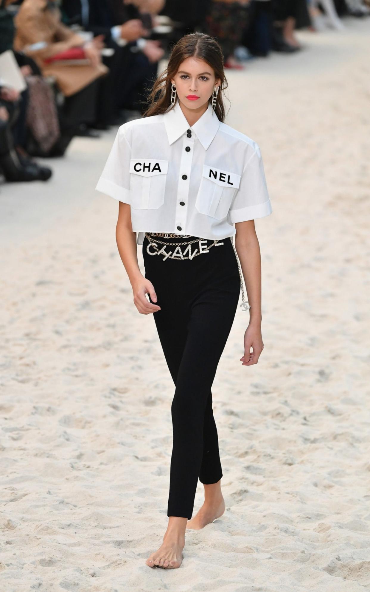 Kaia Gerber walks the runway during the Chanel show as part of the Paris Fashion Week Womenswear Spring/Summer 2019  - WireImage