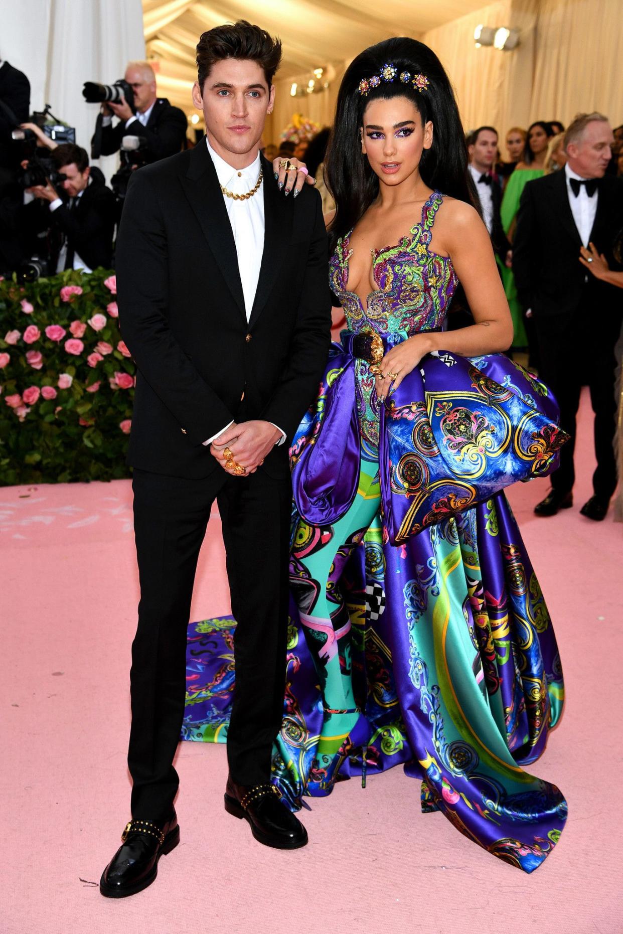 Isaac Carew and Dua Lipa attends The 2019 Met Gala Celebrating Camp: Notes on Fashion at Metropolitan Museum of Art on May 06, 2019 in New York City.