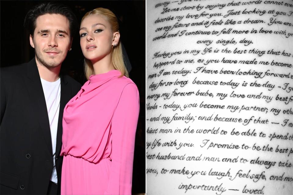 Brooklyn Beckham Pays Sweet Tribute to Wife Nicola Peltz with New Arm Tattoo of His Wedding Vows