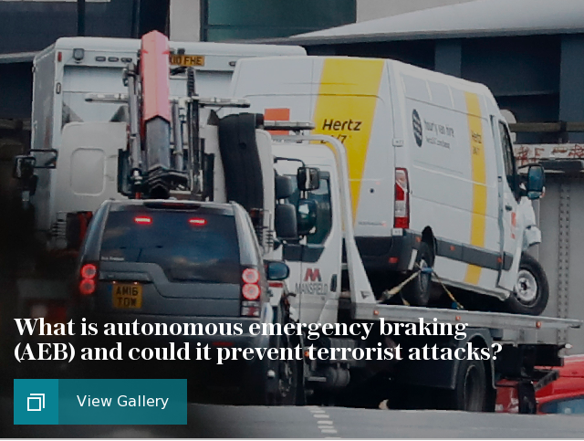 What is autonomous emergency braking (AEB) and could it prevent terrorist attacks?