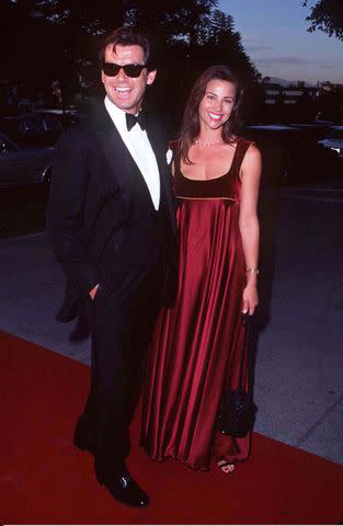<p>SGranitz/WireImage</p> Pierce Brosnan and Keely Shaye Smith in the 1990s