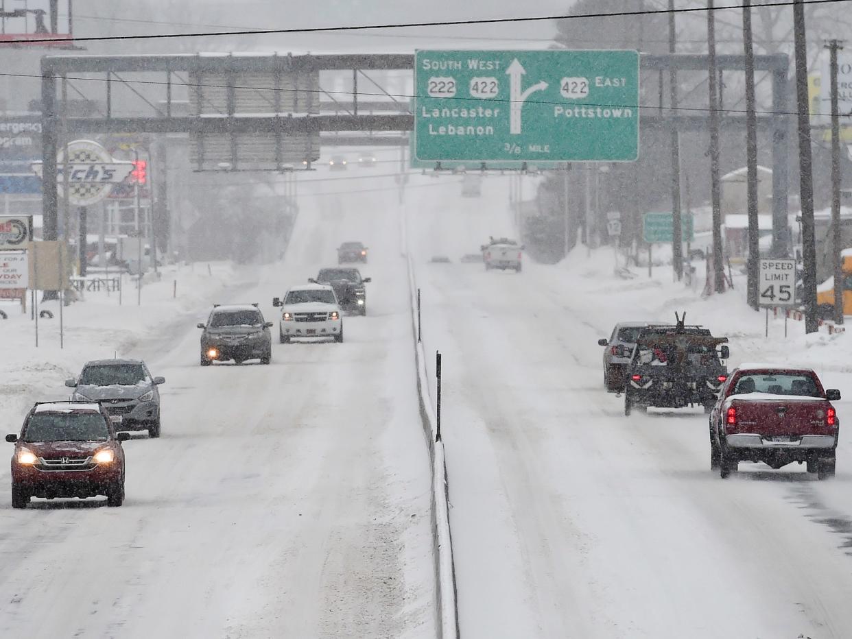 Nor'easter Hits Reading, Pennsylvania, With Heavy Snow