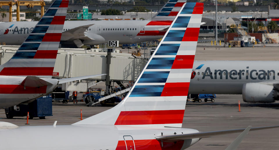 American Airlines planes on tarmac at airport