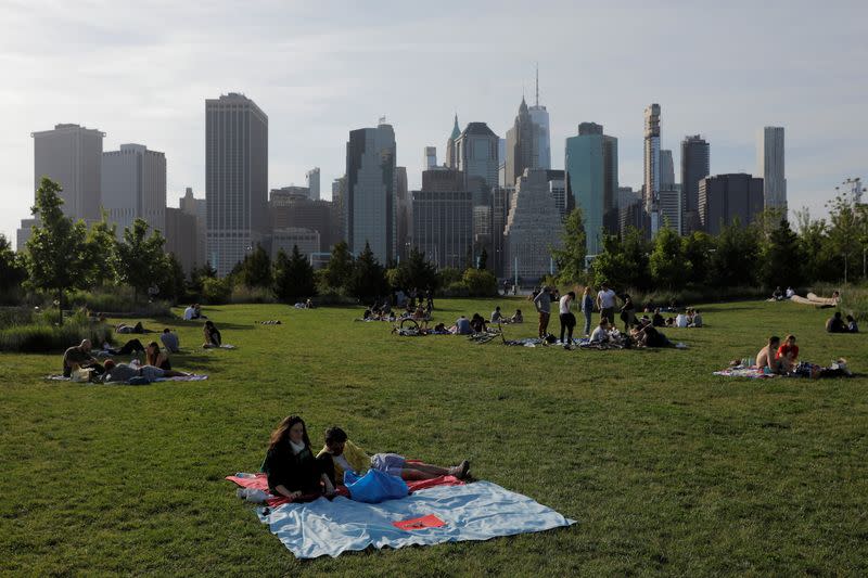 Memorial Day weekend during the outbreak of the coronavirus disease (COVID-19) in Brooklyn, New York City