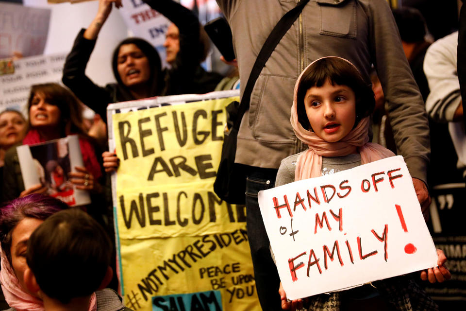 Protests at U.S. airports over travel ban