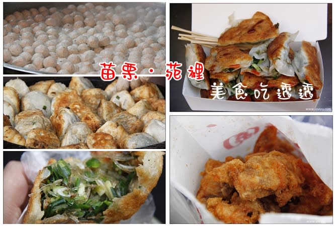 苗栗苑裡早市美食六連發～采園飯丸＋無招牌飯丸＋通霄煎包＋苑裡煎餃＋進發魚丸店＋王記魚丸