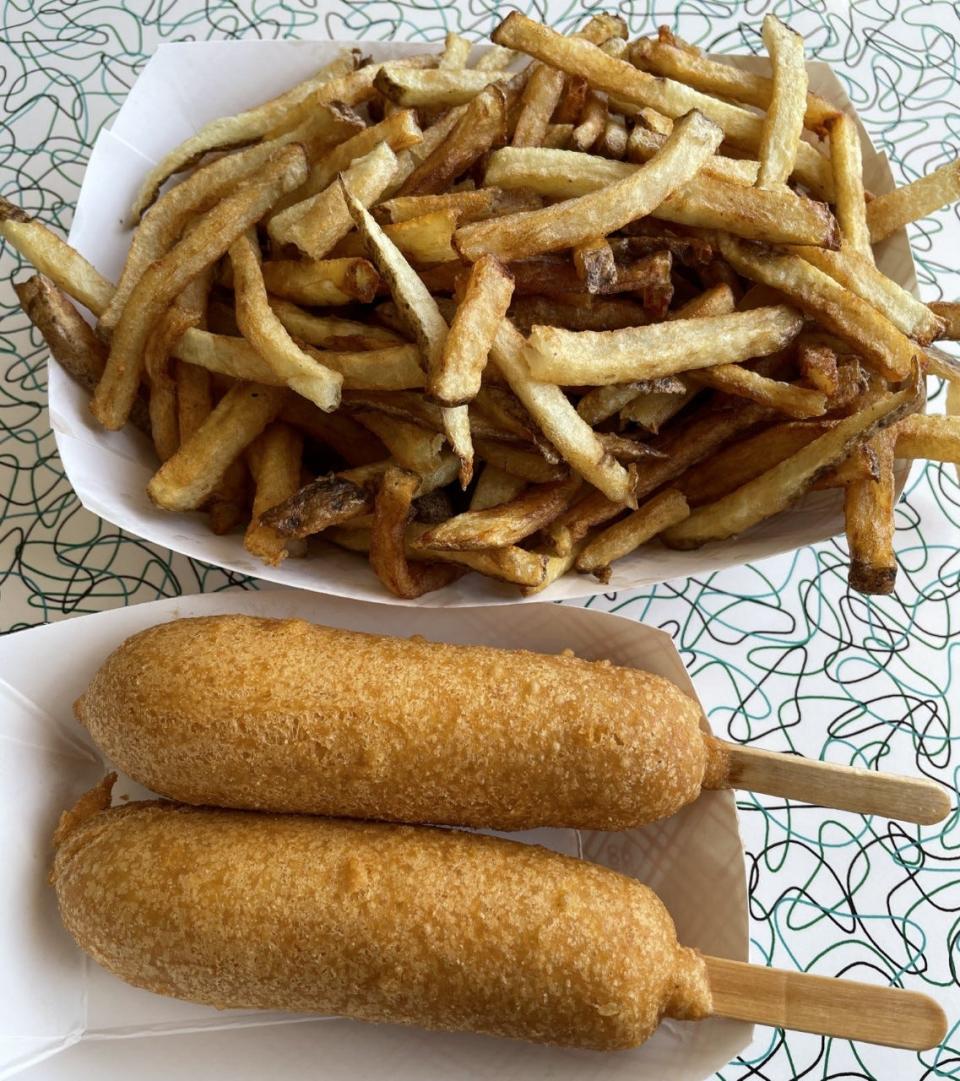 Cozy Dog Drive In founder Ed Waldmire Jr. introduced the original corn dog on a stick in 1946, according to an online history.