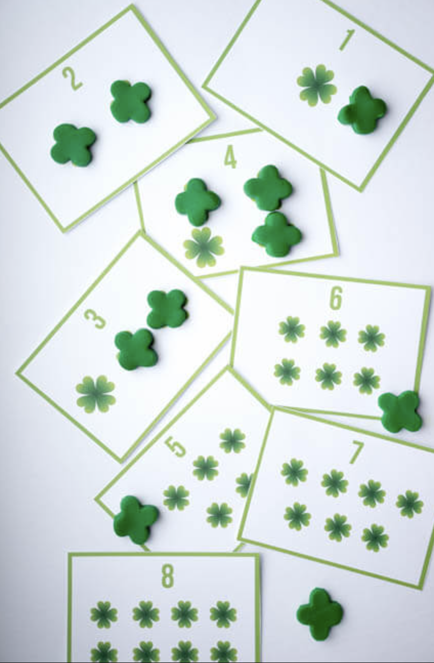 st patricks day games play doh counting game