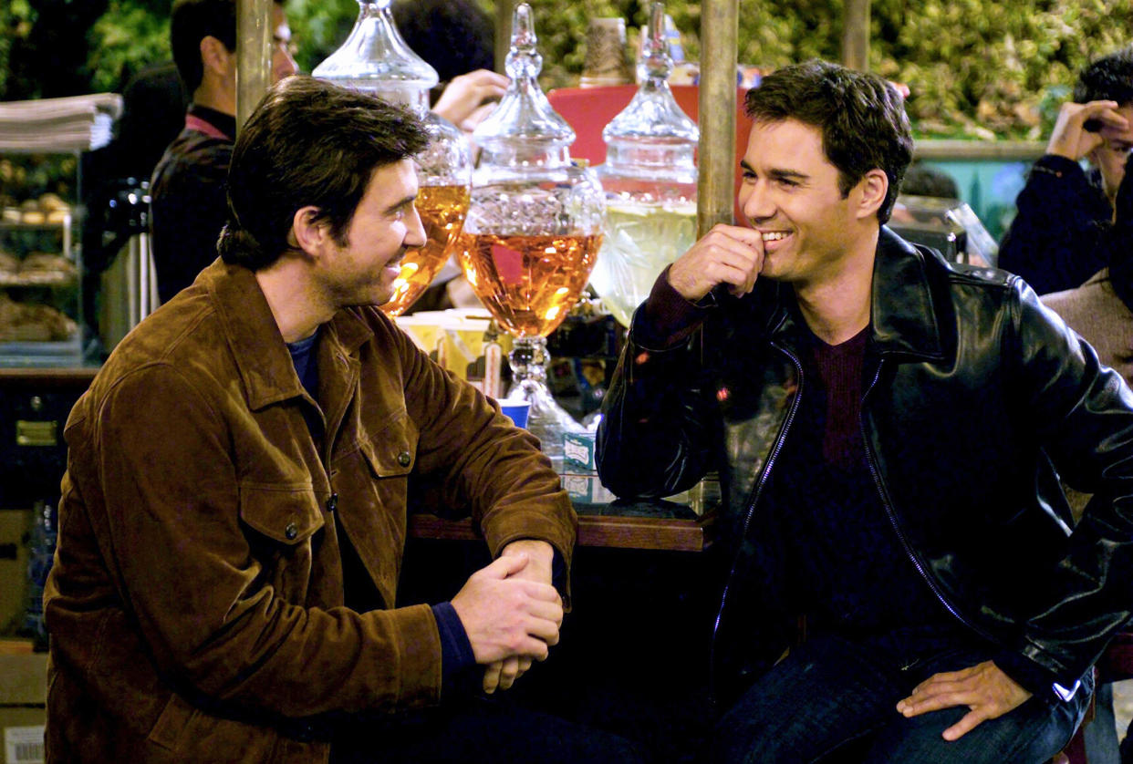 Dylan McDermott and Eric McCormack in season 6 of 