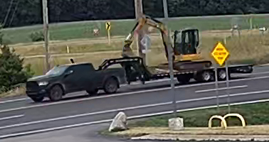 Michigan State Police troopers are investigating the theft of a mini-excavator from the road construction site on the I-69 and I-94 interchange.