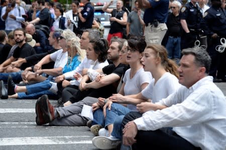 Climate Change protesters near Times Square