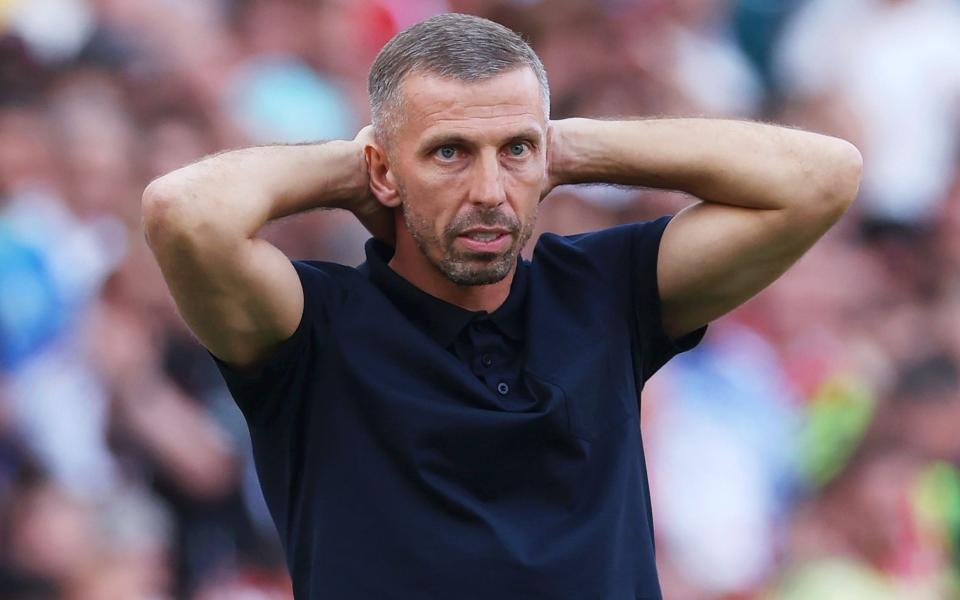 Wolves manager Gary O'Neil on the touchline at the Emirates