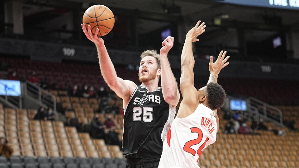 Jakob Poeltl began his career with the Raptors. (John E. Sokolowski-USA TODAY Sports)