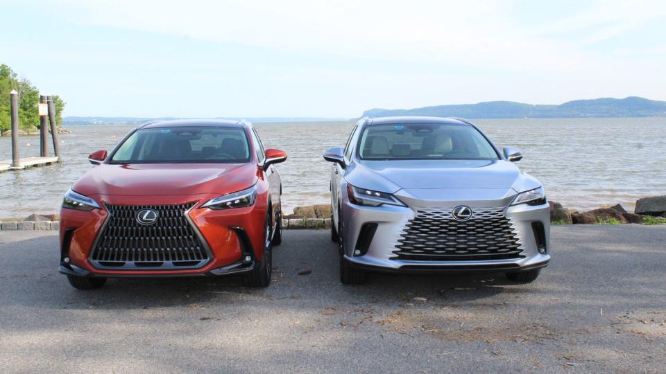 2025 lexus nx 350h vs 2024 lexus rx 450h