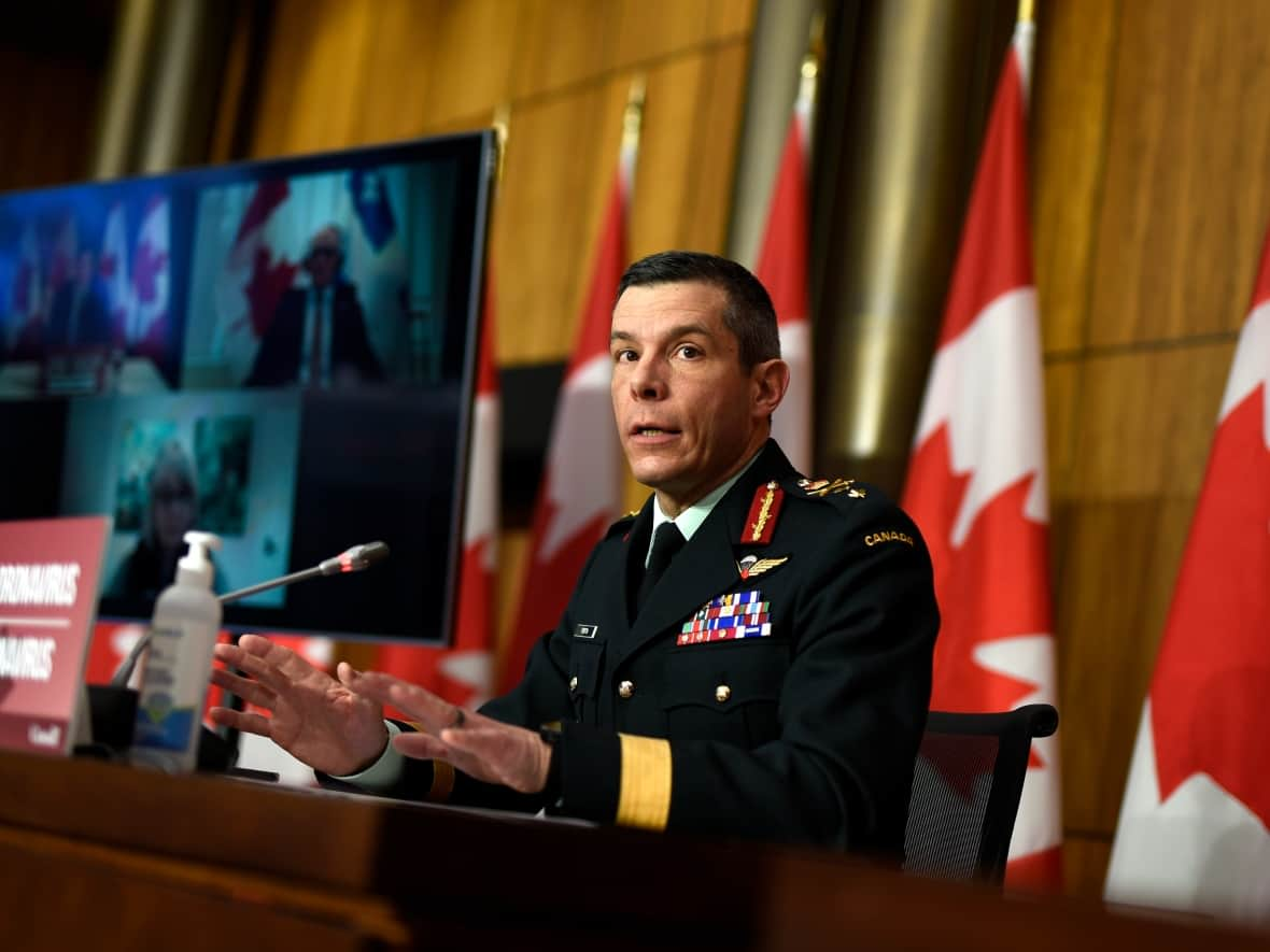 Maj.-Gen. Dany Fortin was removed from his role as the vice-president of logistics and operations at the Public Health Agency of Canada in 2021 during an investigation into alleged sexual misconduct. In 2022, a judge acquitted Fortin of one count of sexual assault. (Justin Tang/The Canadian Press - image credit)