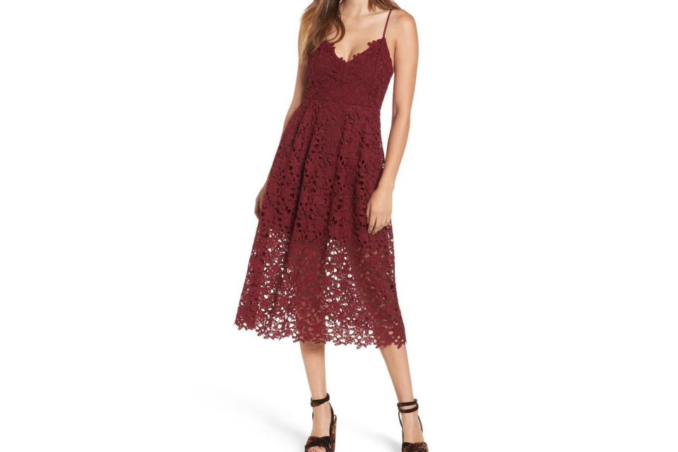 ASTR the Label Lace Midi Dress