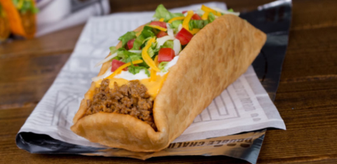 580 calories - Double Chalupa at Taco Bell