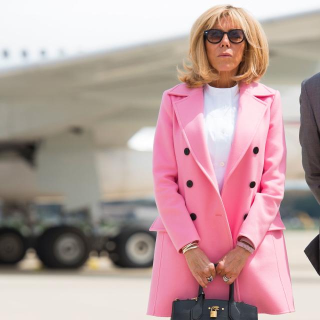 Brigitte Macron Lands in Washington D.C. Wearing—What Else!—Louis