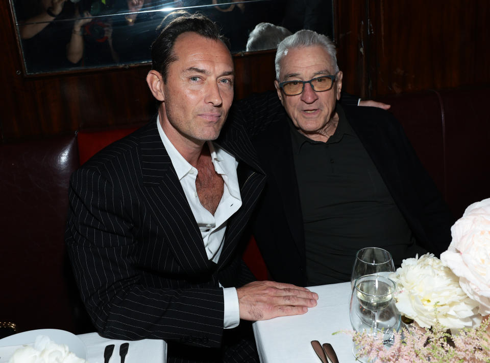 Jude Law and Robert De Niro attend the CHANEL Tribeca Festival Artists Dinner