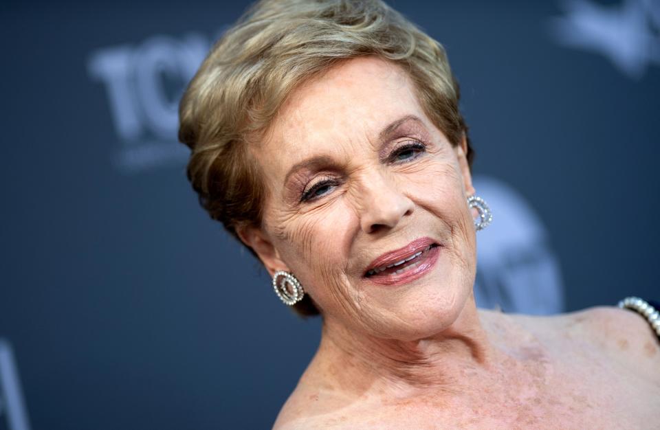 English actress-singer Julie Andrews arrives as she is honored with the 48th AFI Life Achievement Award during a Gala Tribute at the Dolby theatre in Hollywood, California, June 9, 2022.
