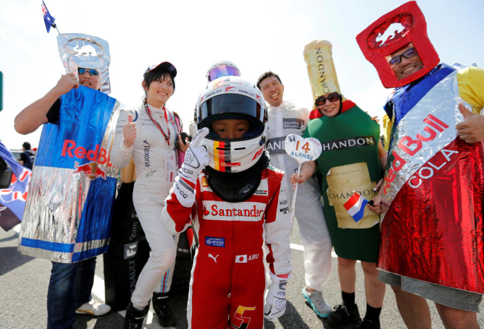 Formula One fan during the Japanese Grand Prix