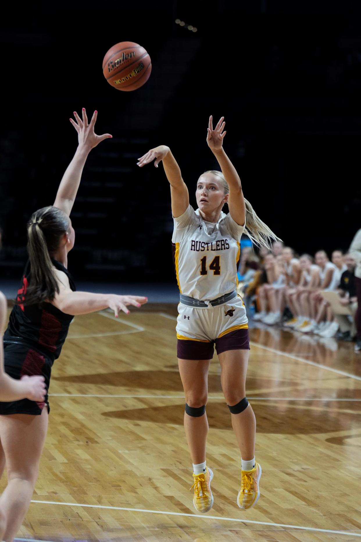 Ethan guard Ava Lingemann shot 46% from beyond the arc in her senior season.