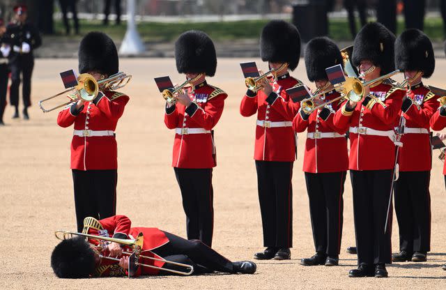 <p>Karwai Tang/WireImage</p> Trooping the Colour rehearsal