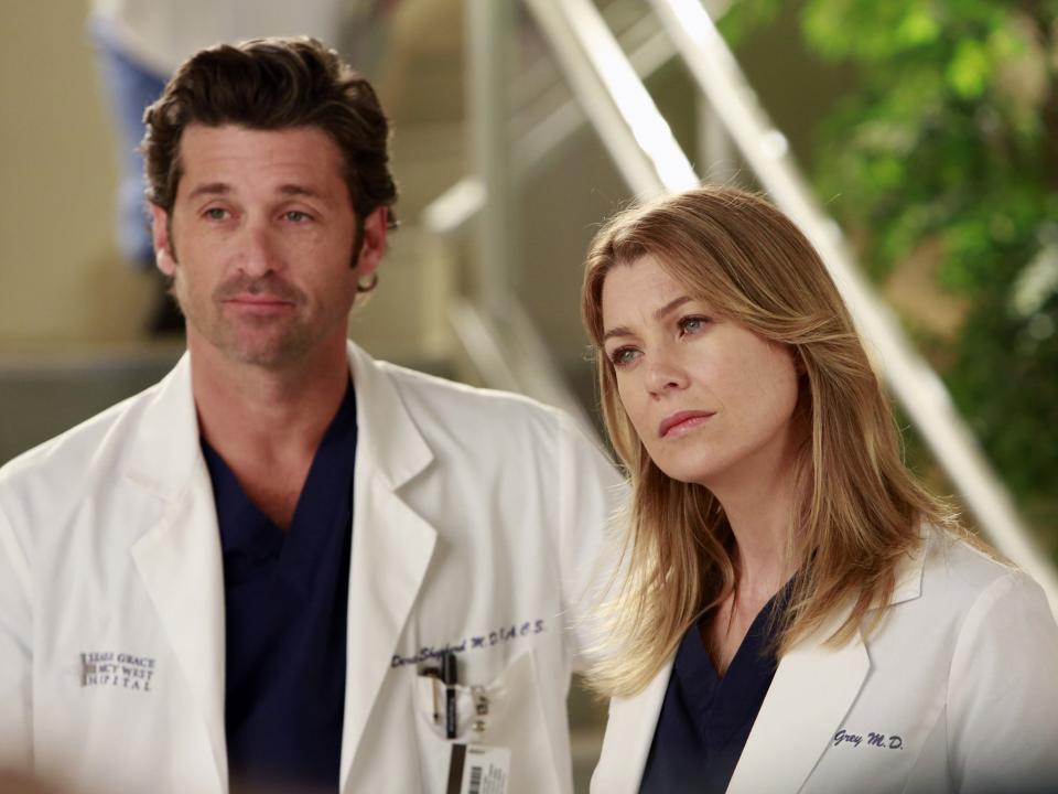 Patrick Dempsey and Ellen Pompeo in ‘Grey’s Anatomy’ (ABC-TV/Kobal/REX)