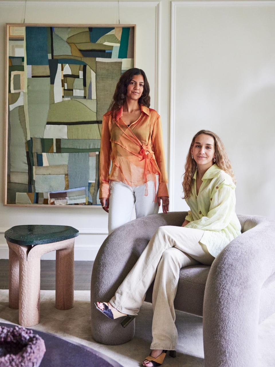 Sculptural shapes make an impact in a room, says Ruby Kean, seated, with Lisa Jones, both of Atelier LK (Jonathan Hokklo)