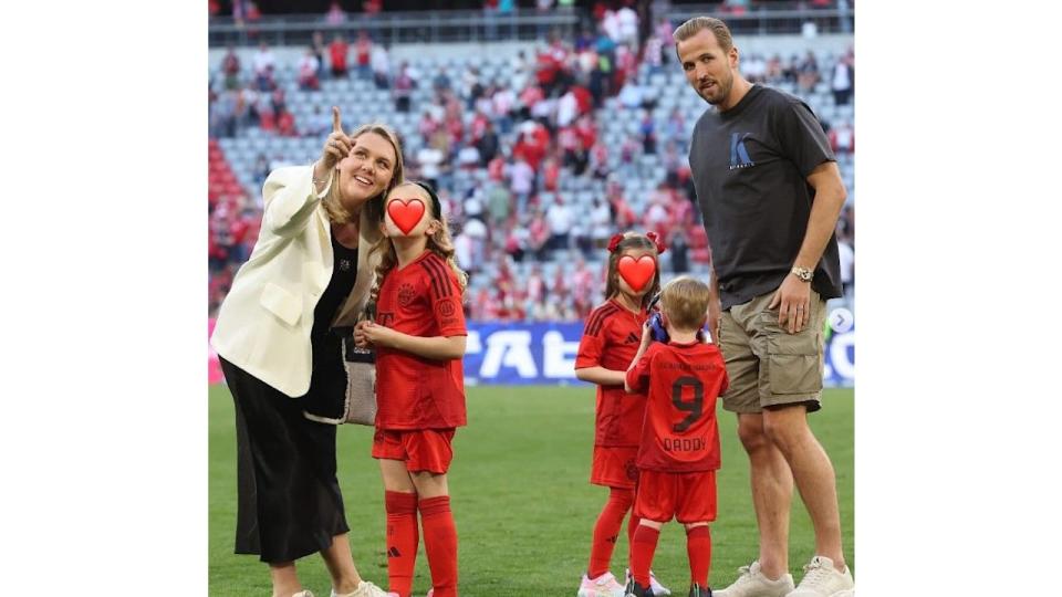 Harry Kane with his family