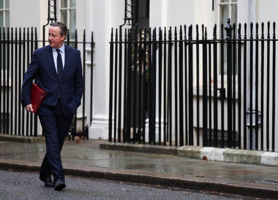 Foreign Secretary David Cameron also attended (REUTERS)