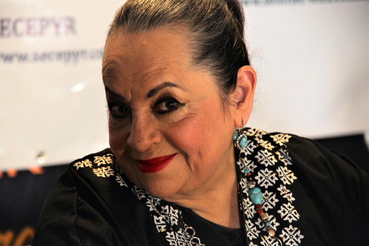 MEXICO CITY, MEXICO - OCTOBER 27: Lucila Mariscal 'Lencha' poses for photo during the press conference to annonce the Risas y Canciones Show on October 27, 2020 in Mexico City, Mexico. (Photo by Medios y Media/Getty Images)