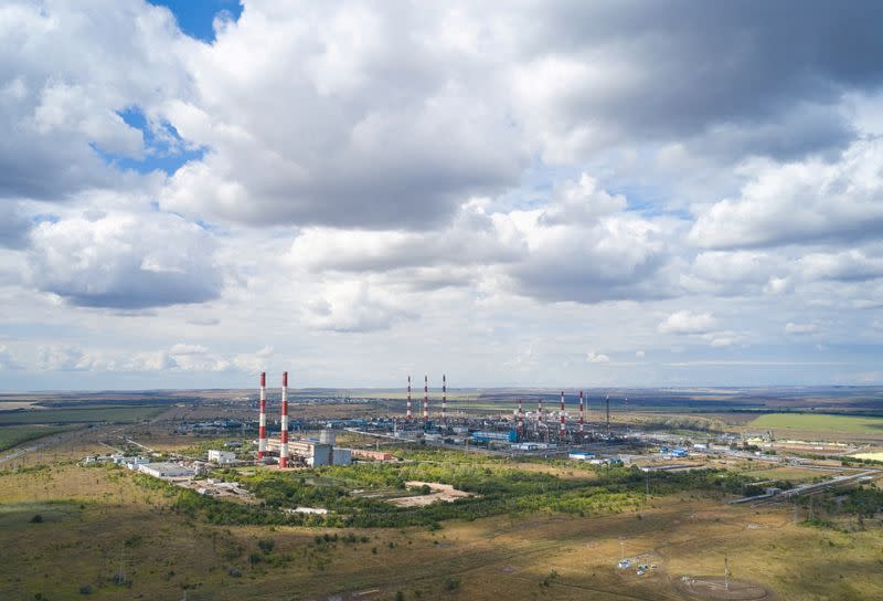 FILE PHOTO: A view shows the Orenburg gas processing plant in Orenburg Region