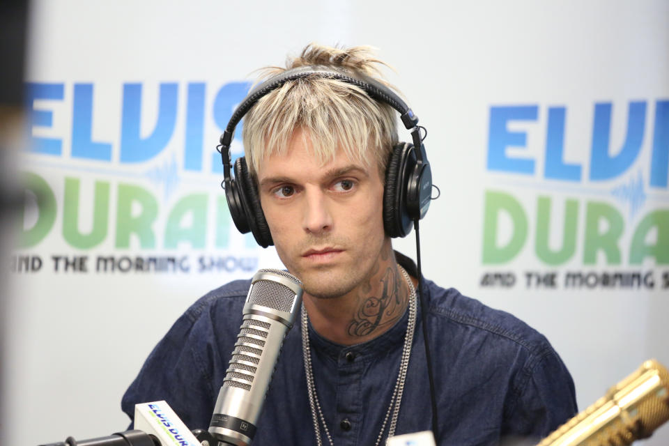 NEW YORK, NY - AUGUST 14:  Aaron Carter visits at "The Elvis Duran Z100 Morning Show" at Z100 Studio on August 14, 2017 in New York City.  (Photo by Rob Kim/Getty Images)