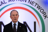 Former New York City Mayor Michael Bloomberg, speaks during a breakfast gathering commemorating the Martin Luther King Day in Washington, Monday, Jan. 21, 2019. (AP Photo/Manuel Balce Ceneta)