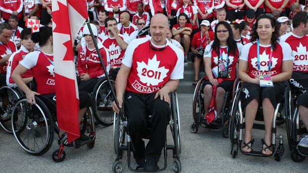 Dave Durepos was Team Canada's flagbearer at the opening ceremonies of the Parapan American Games in Mexico last November. 